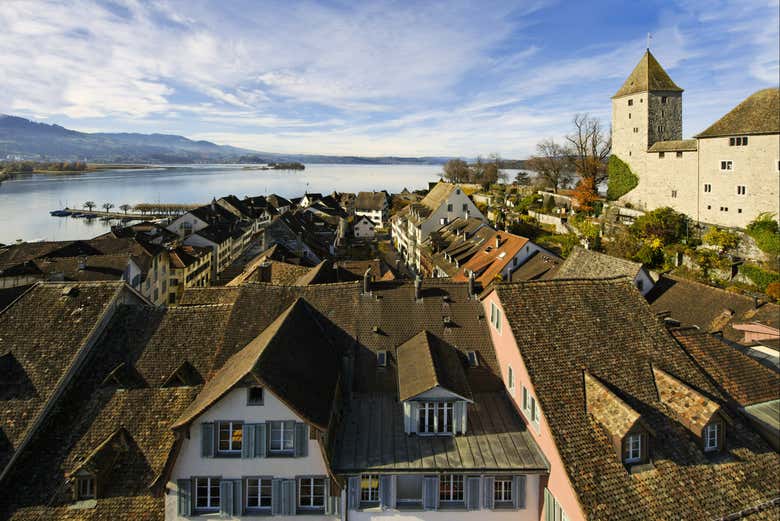 Paisagens do povoado medieval de Rapperswil