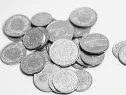 Francos suíços em moedas